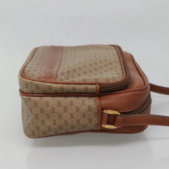 GUCCI Micro GG Supreme Shoulder Bag PVC Beige Gold 001 115 5443 Auth bs27554 - Picture 6 of 16